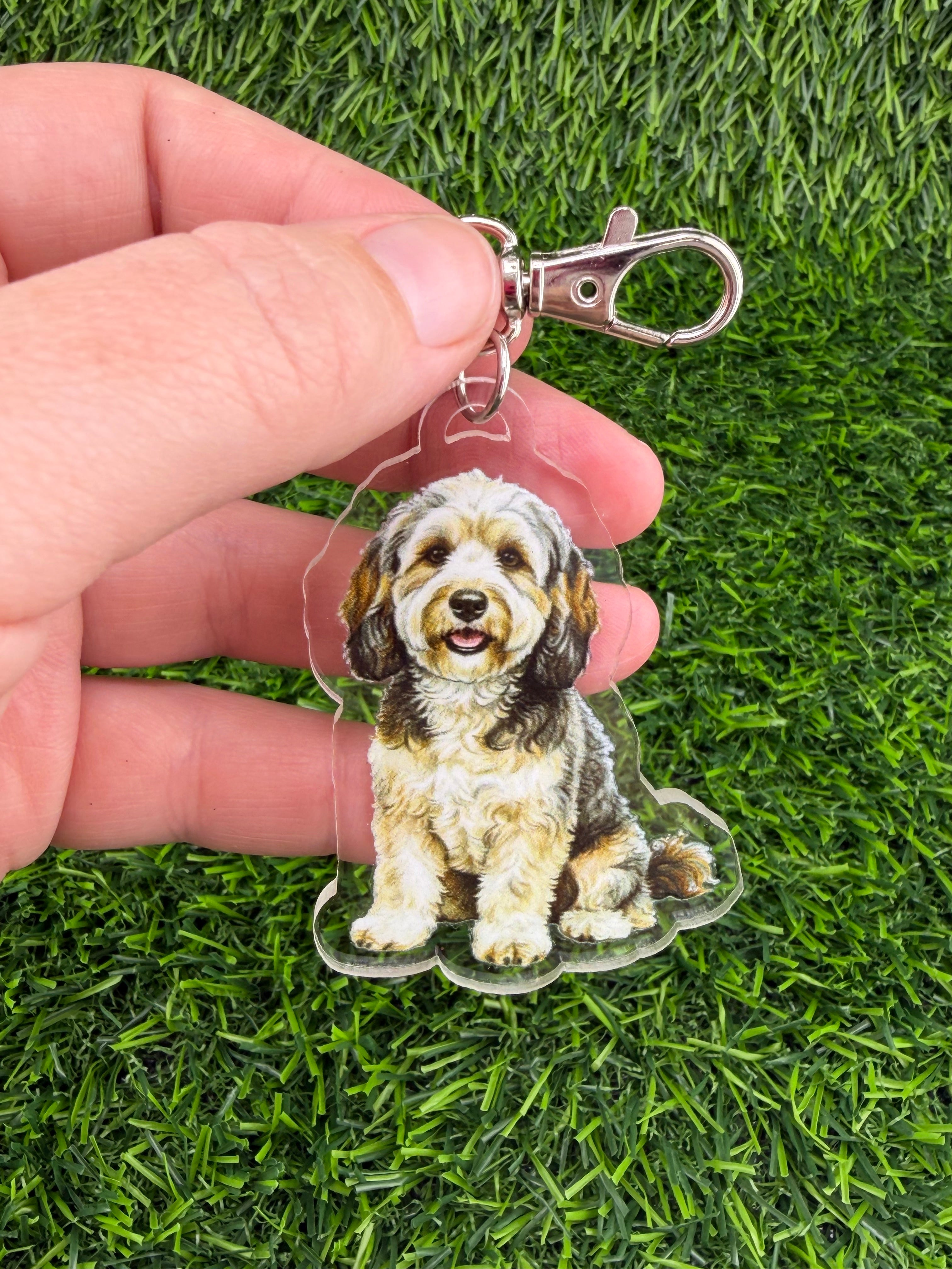 Cavapoo Sable Keychain