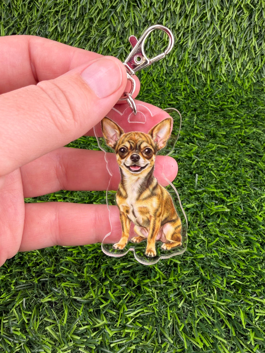 Chihuahua Brindle Keychain