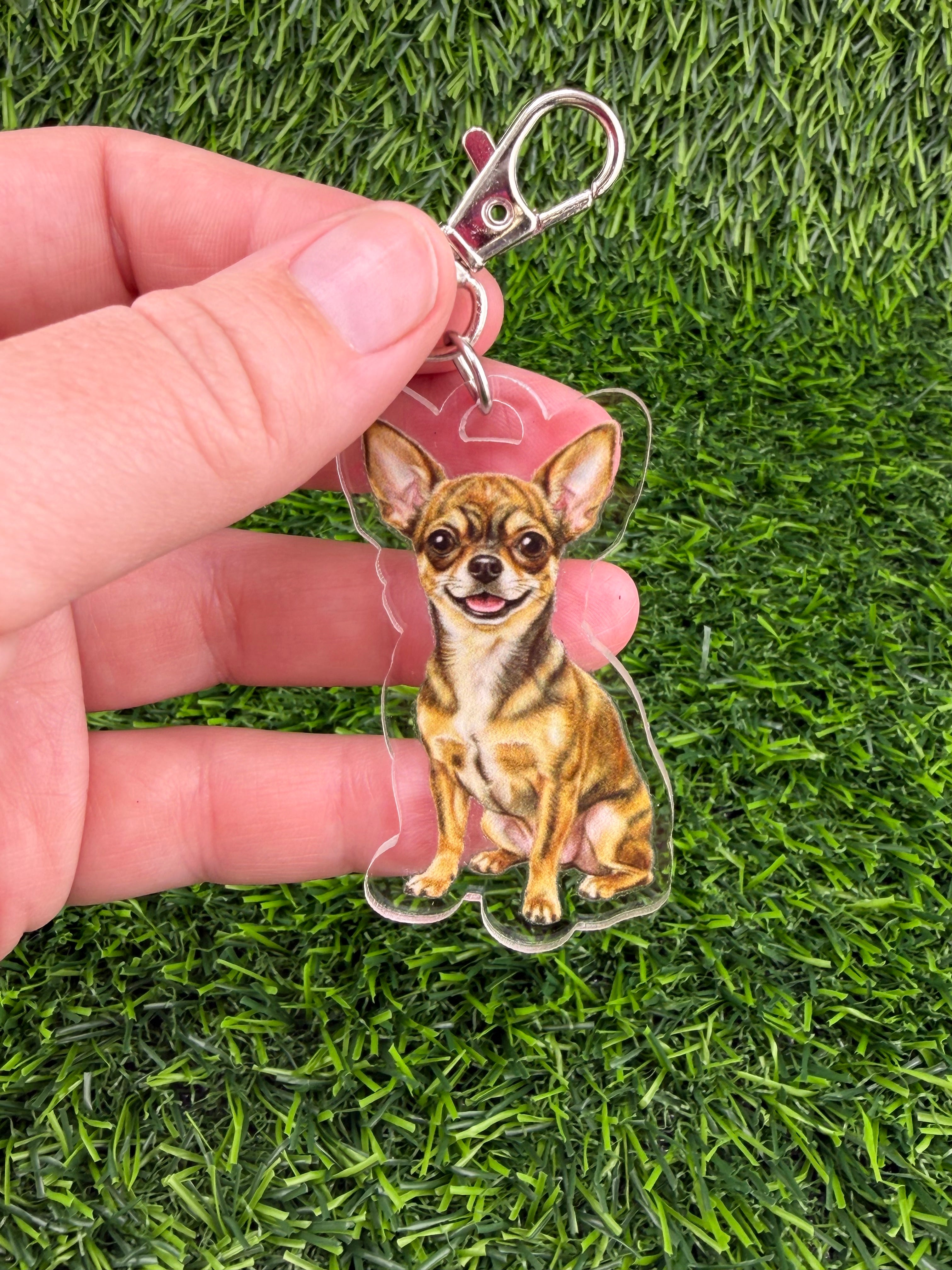Chihuahua Brindle Keychain