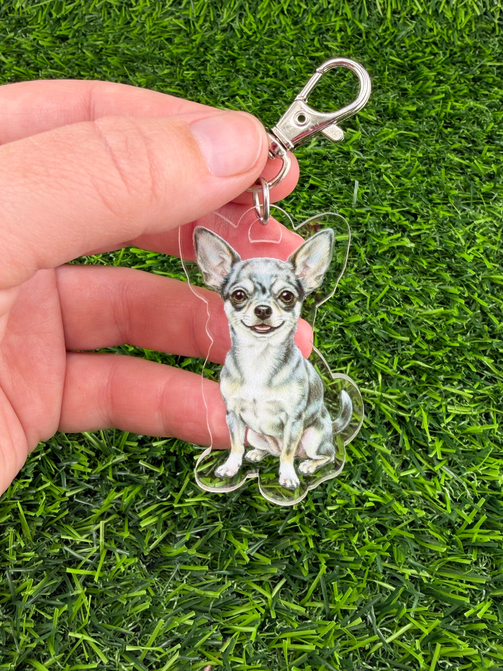 Chihuahua Merle Keychain