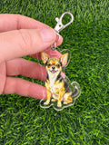 Chihuahua Sable Keychain
