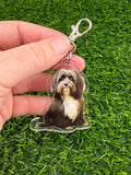 Havanese Brown and Tan Keychain