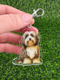 Havanese Cream, Tan, and Brown Keychain