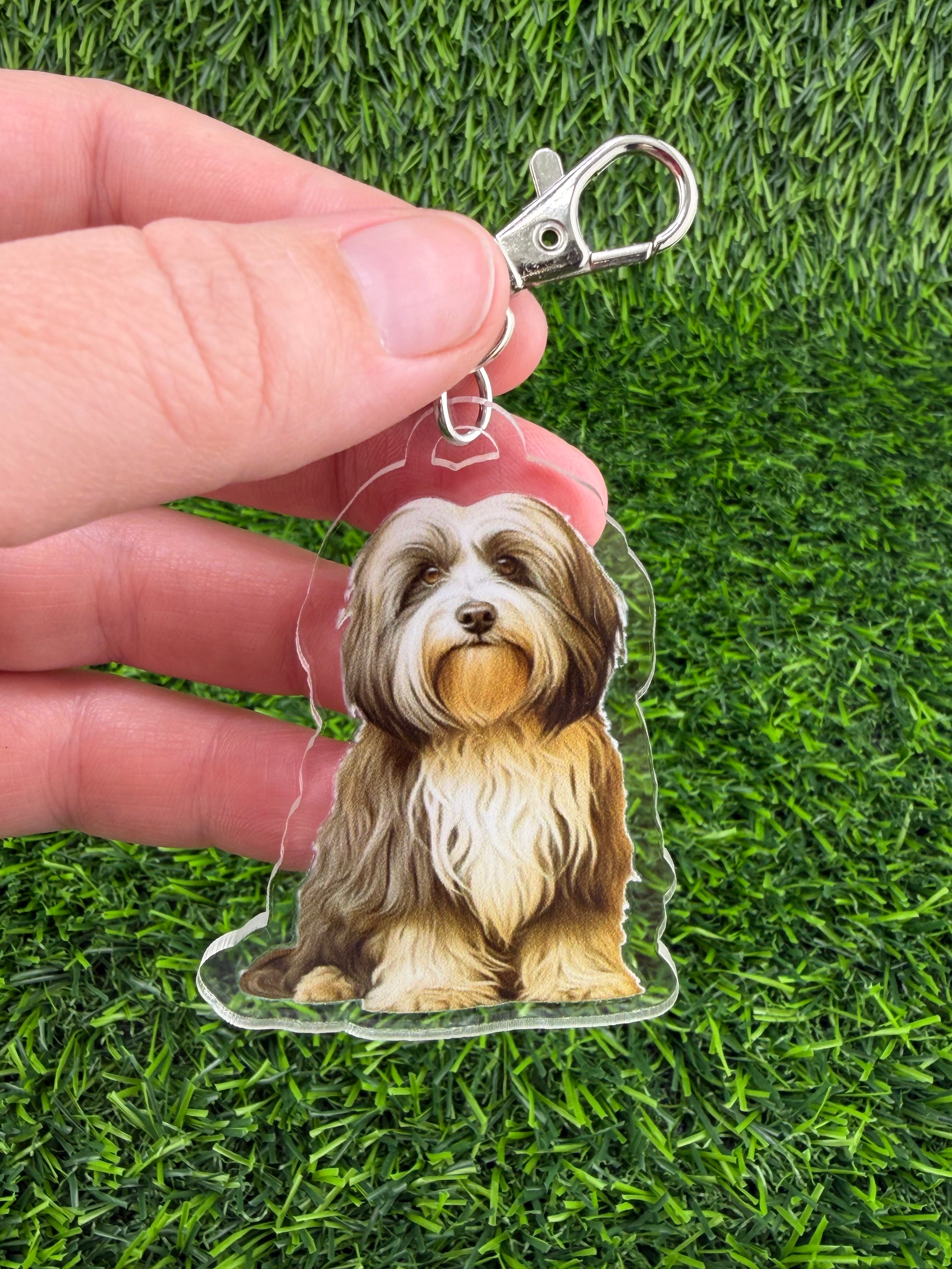 Havanese Cream, Tan, and Brown Keychain