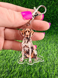 German Short Haired Pointer Dog Keychain
