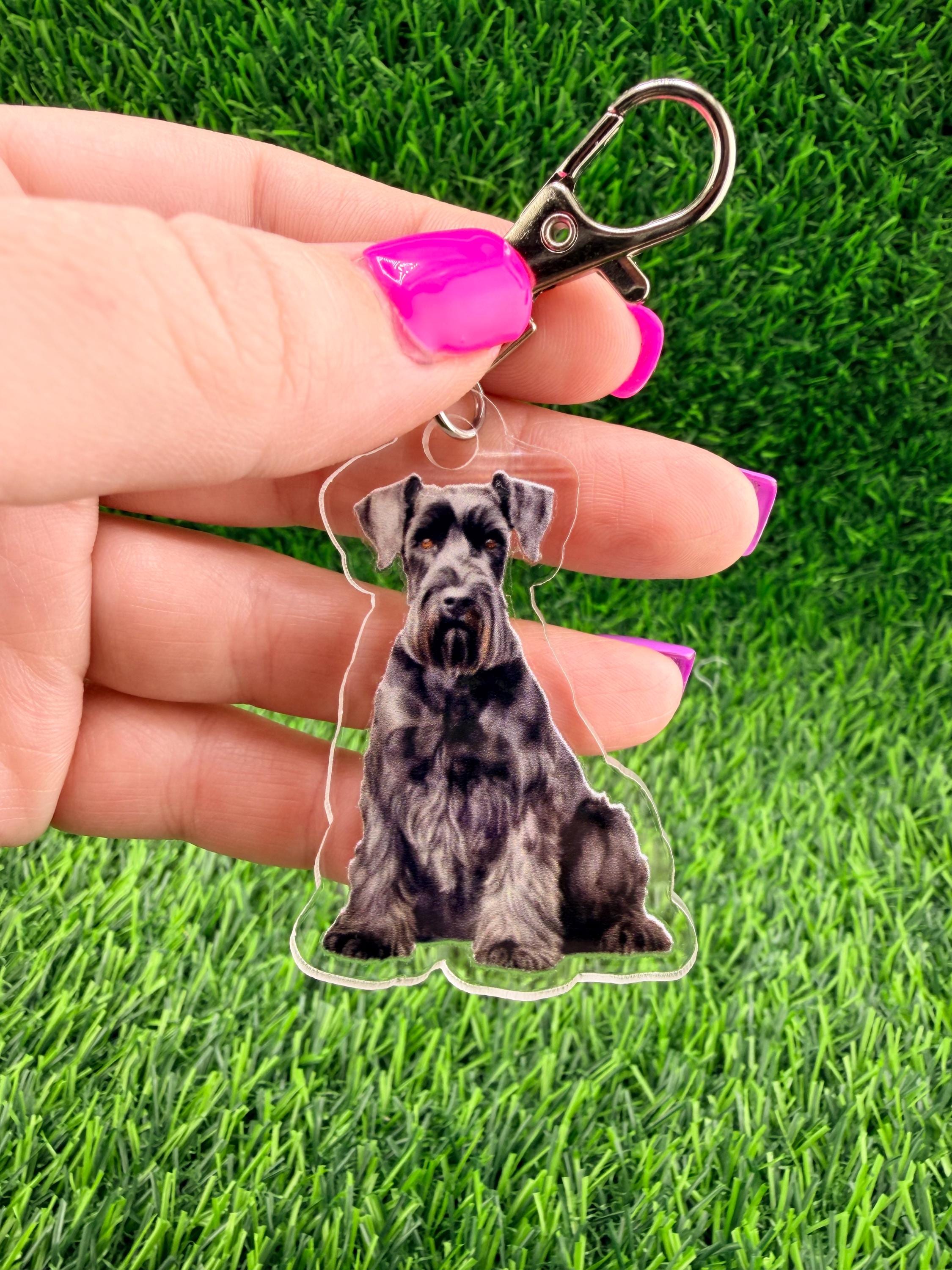 Giant Schnauzer Dog Keychain