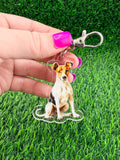 Smooth Fox Terrier Dog Keychain