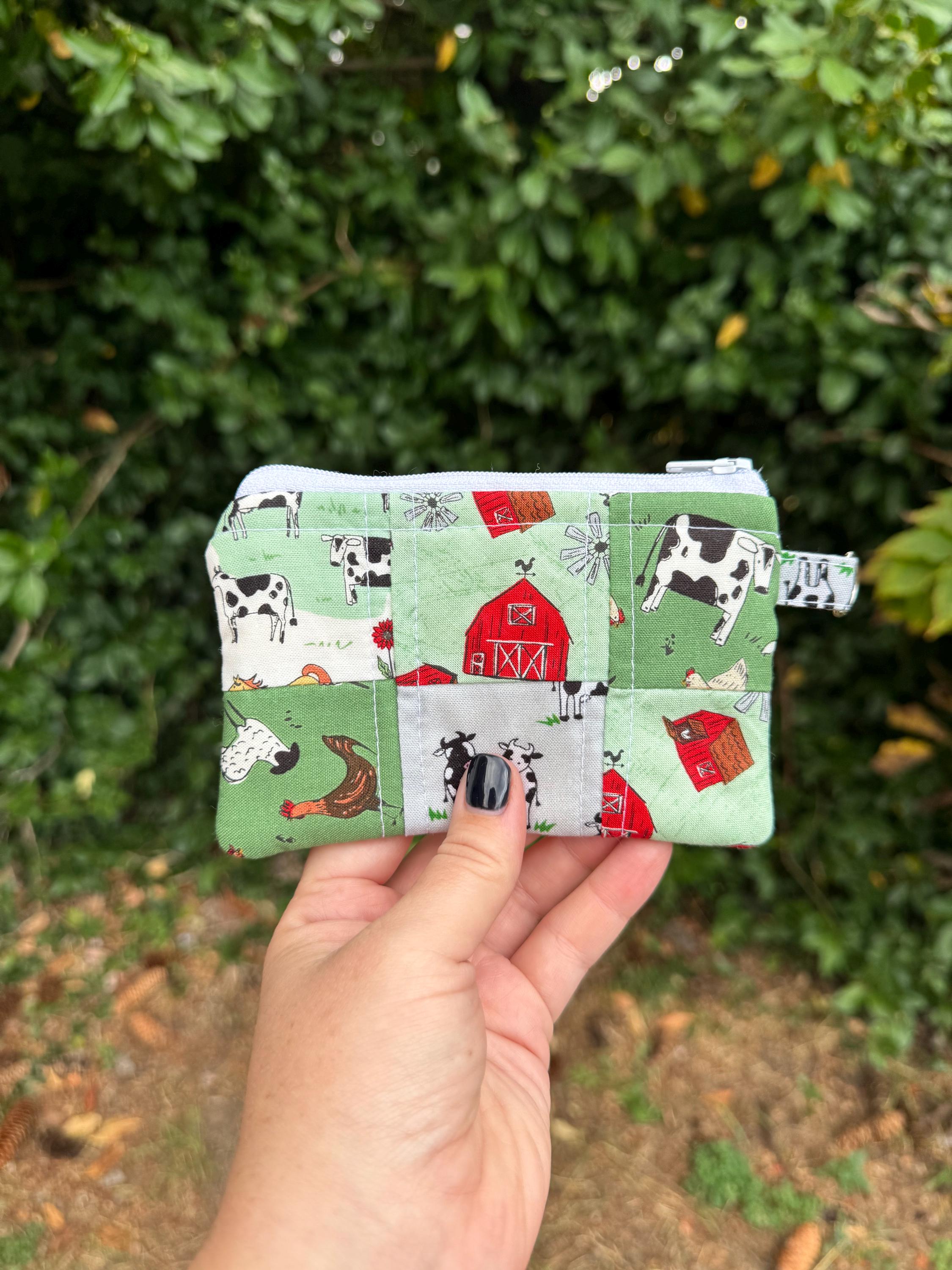 Farm Theme Patchwork Quilted Wallet
