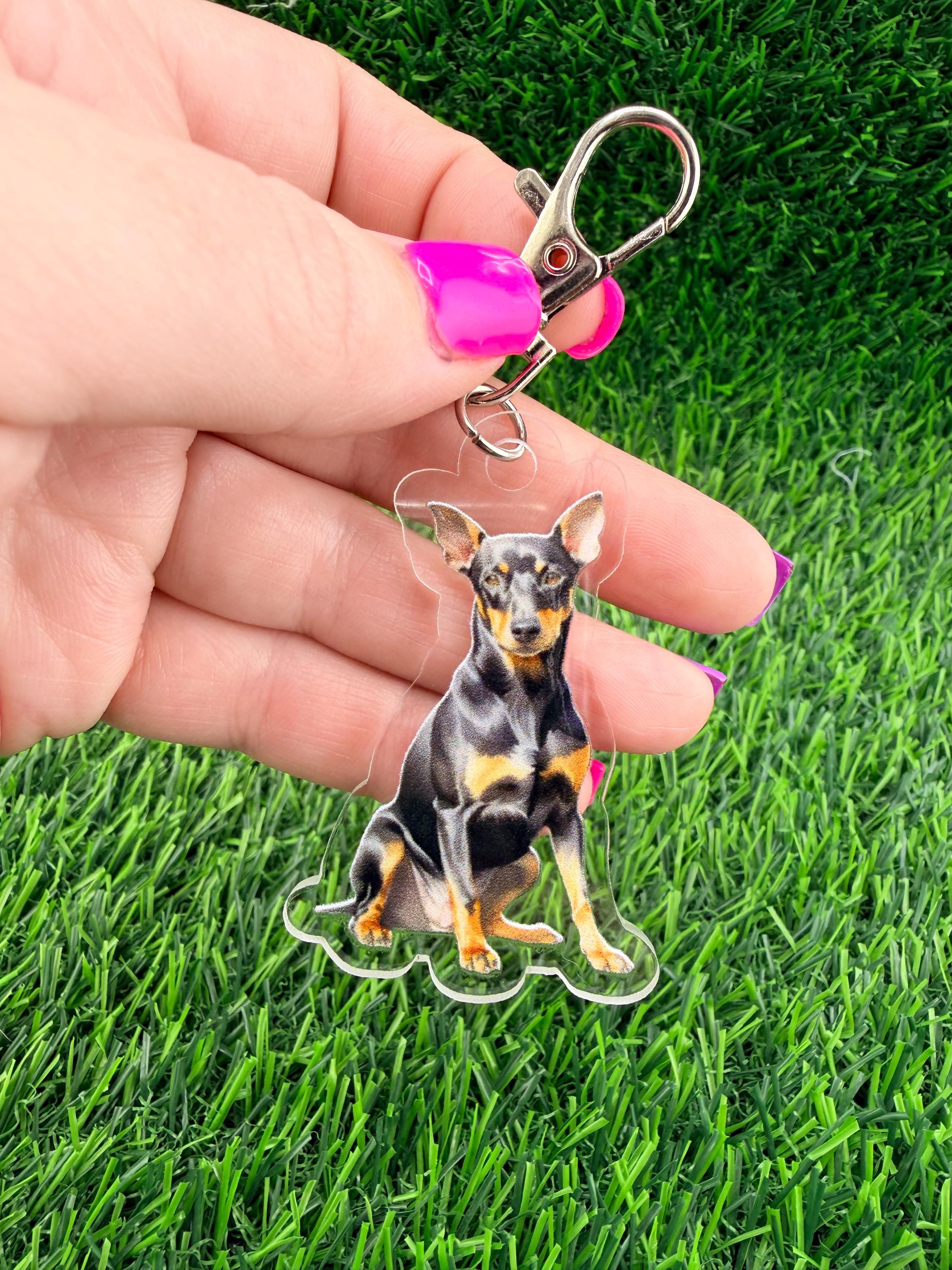 Manchester Terrier Dog Keychain