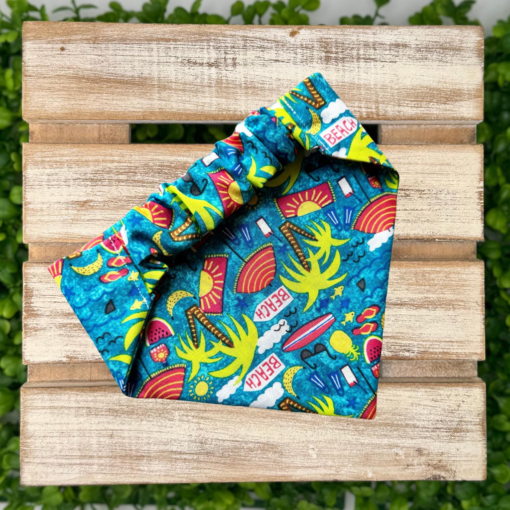 Beach Scrunchie Dog Bandana