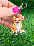 Pembroke Welsh Corgi Dog Keychain