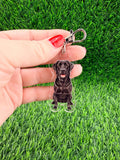 Labrador Retriever Black Lab Dog Keychain