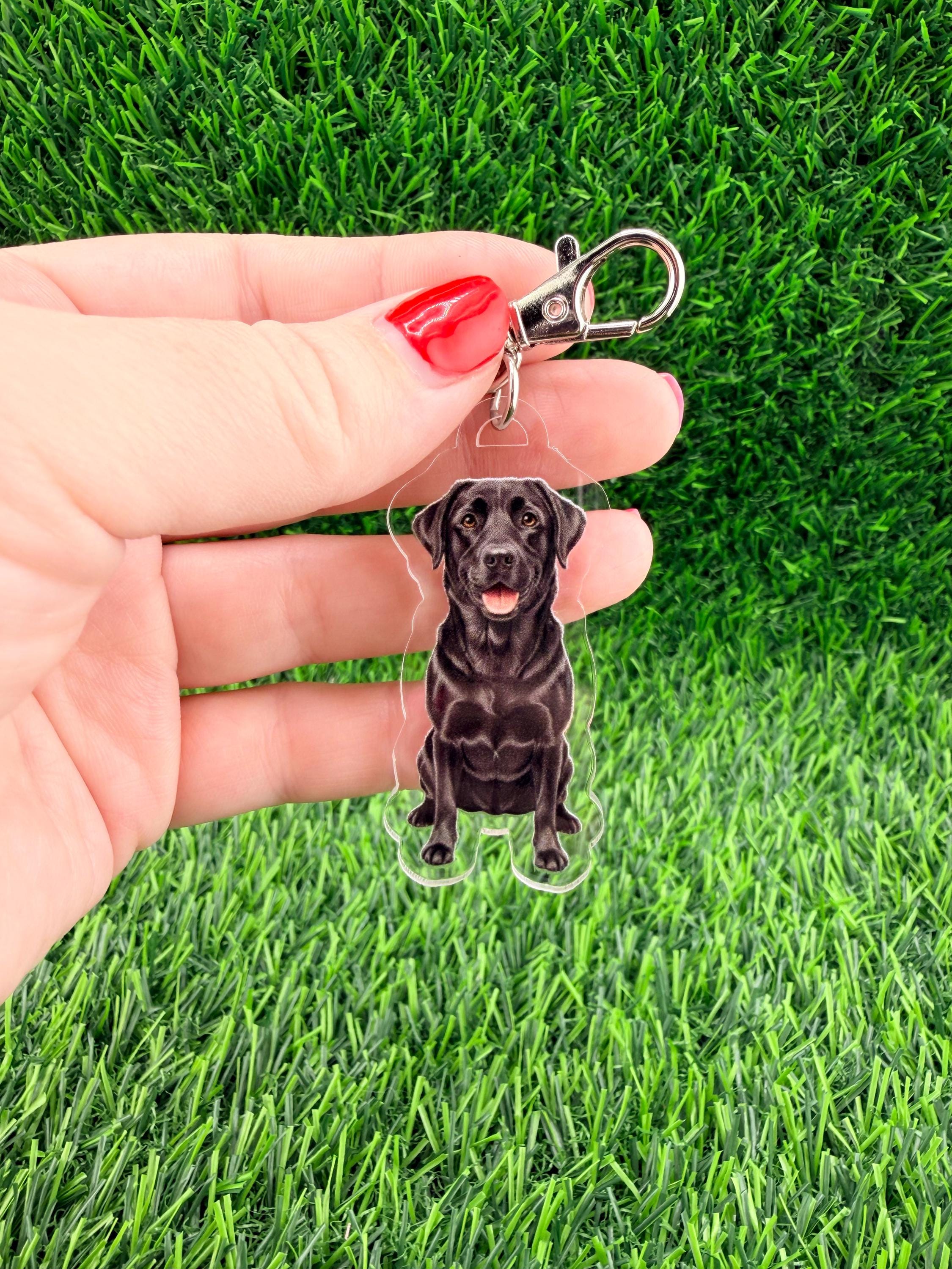 Labrador Retriever Black Lab Dog Keychain