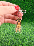German Shepherd Liver Dog Keychain