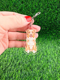 Australian Shepherd Red Merle Dog Breed Keychain