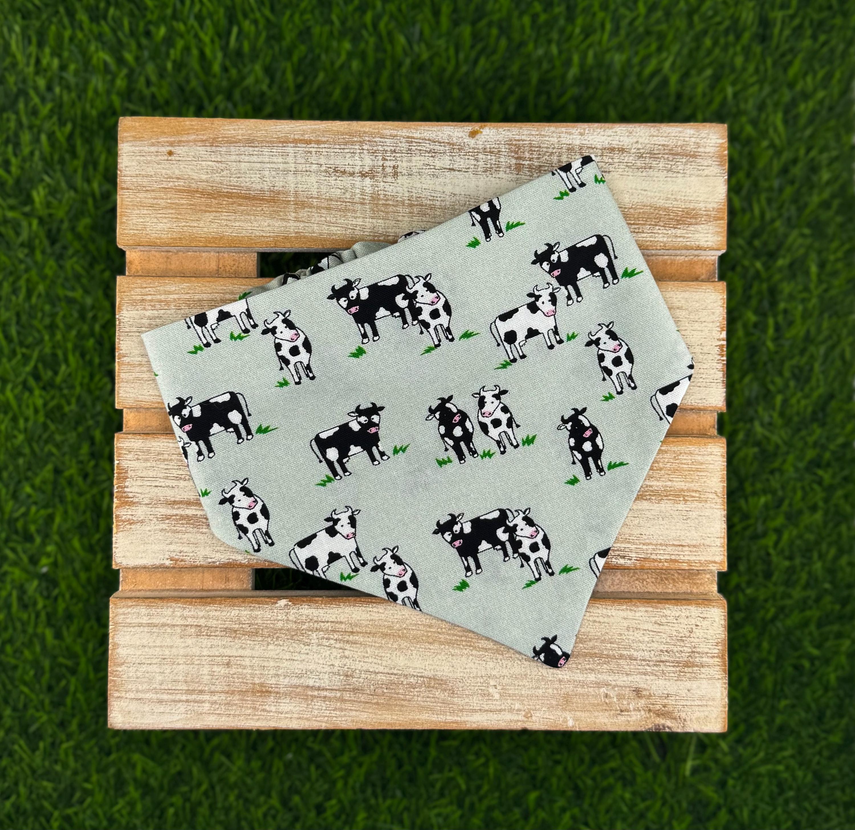Mooo Scrunchie Dog Bandana