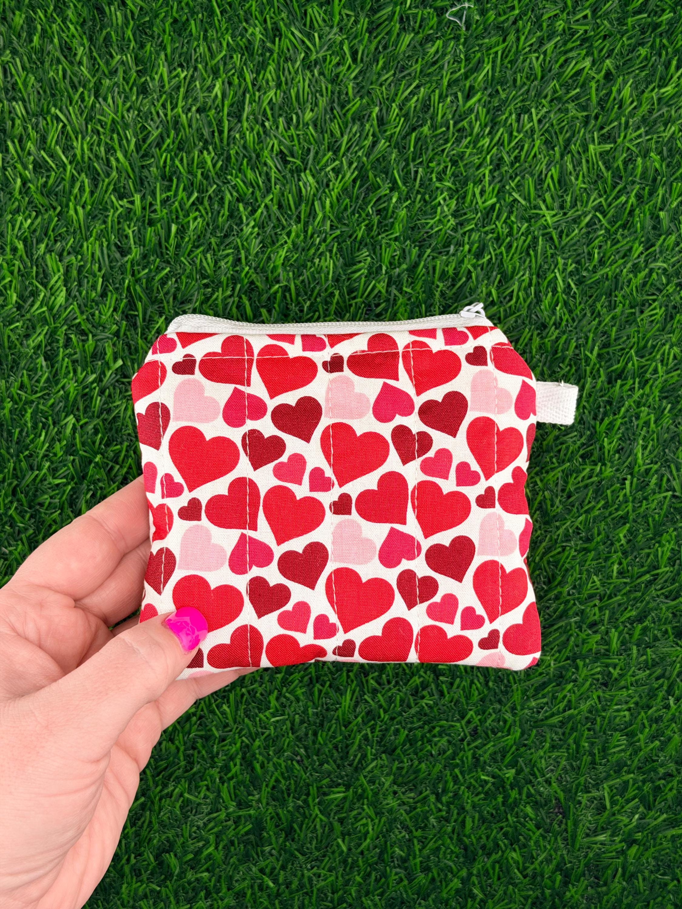 Pink and Red Hearts Quilted Wallet