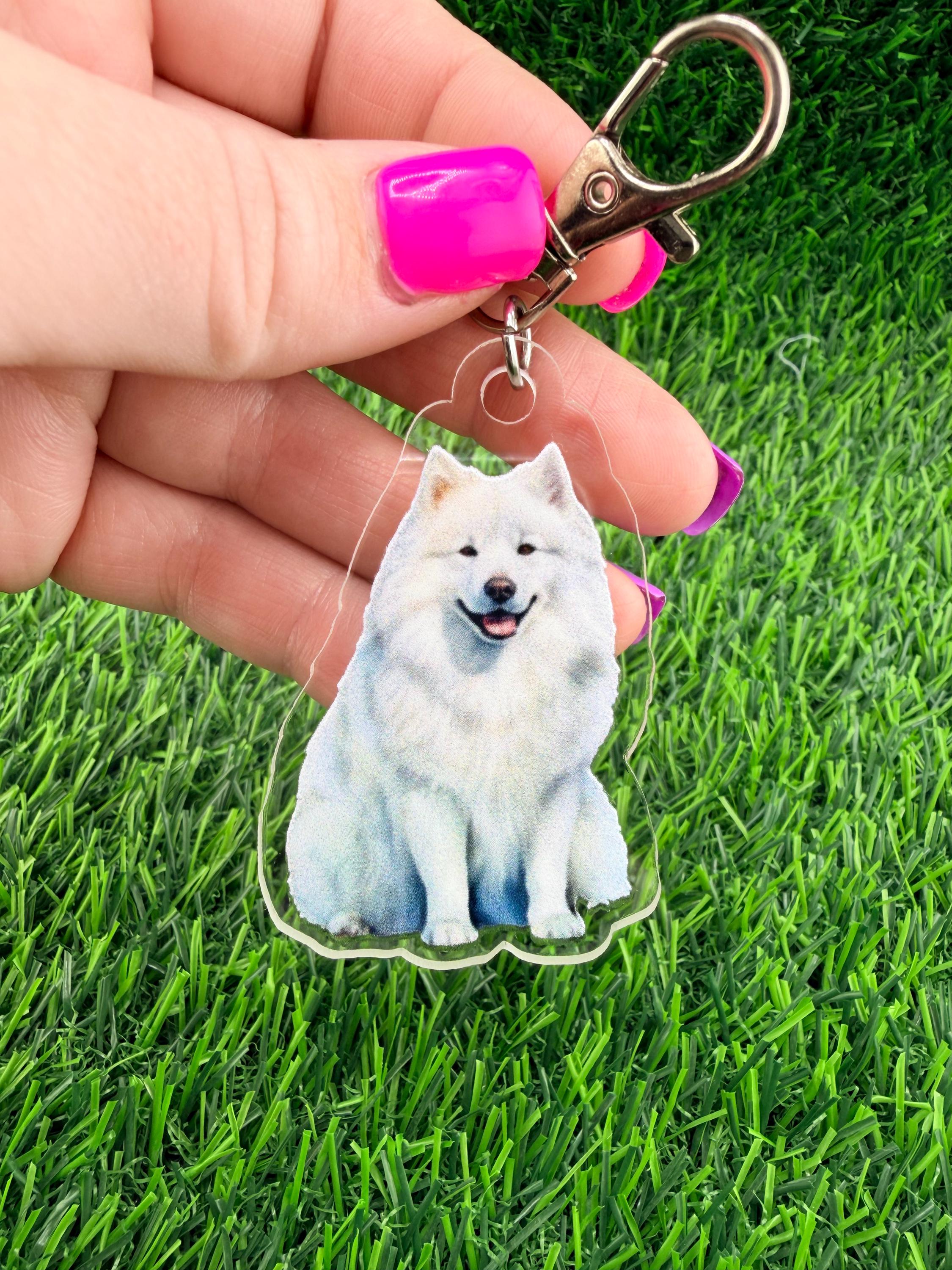 Samoyed Dog Keychain