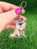Keeshond Dog Keychain