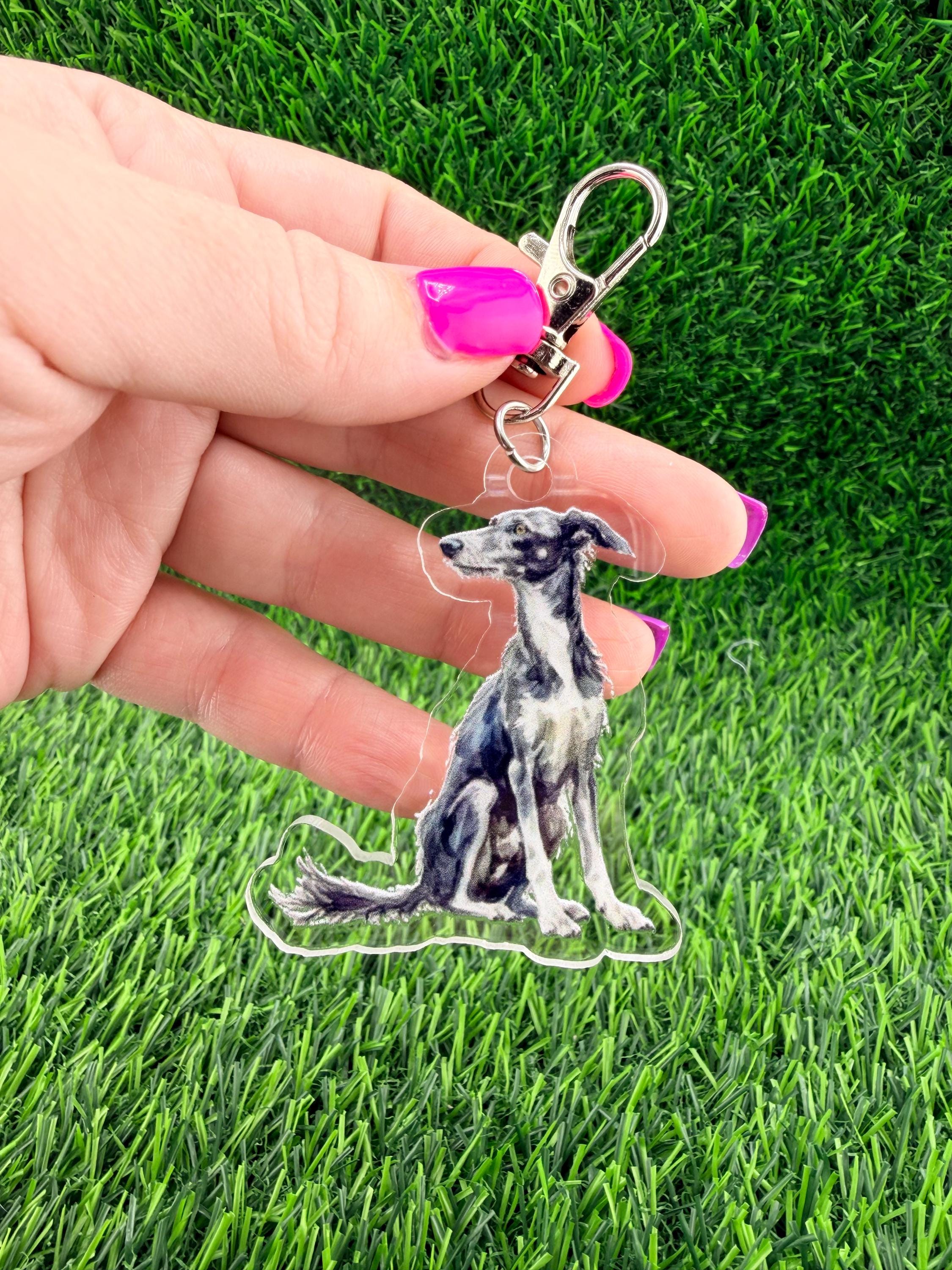 Lurcher Dog Keychain