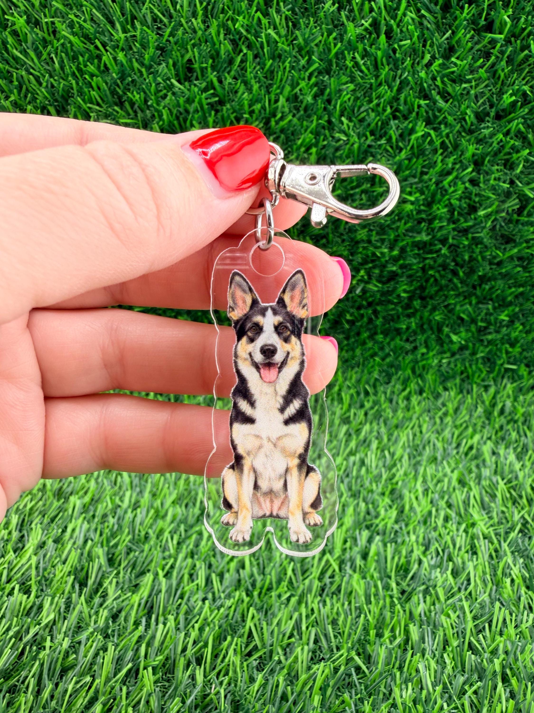 German Shepherd Panda Dog Keychain