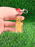 Golden Retriever Dog Keychain