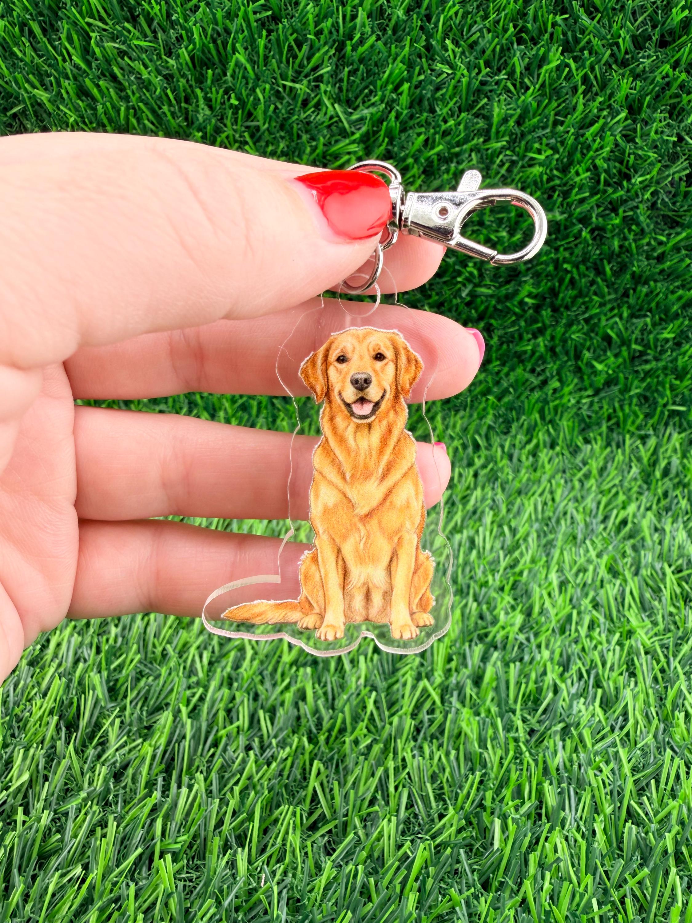 Golden Retriever Dog Keychain