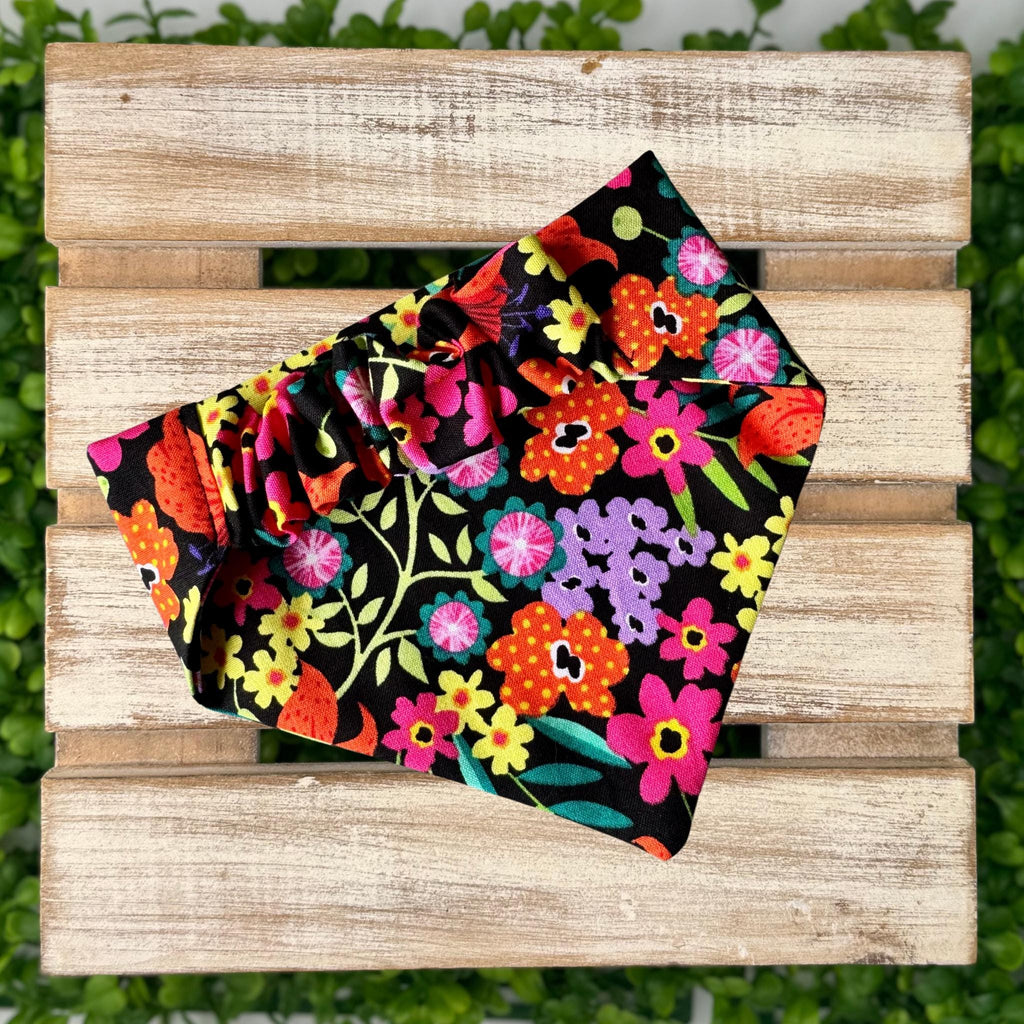Floral Scrunchie Dog Bandana