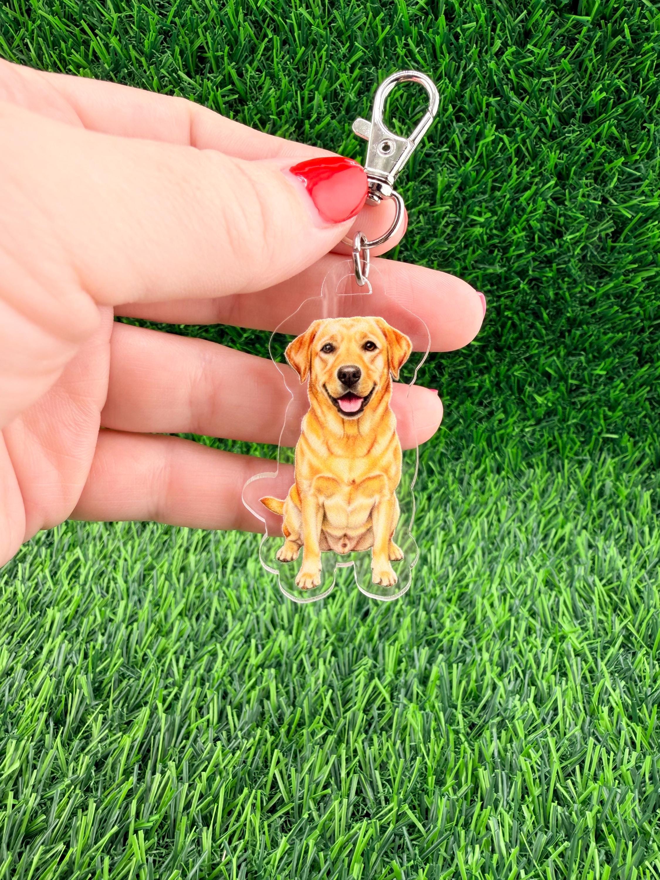 Labrador Retriever Yellow Lab Dog Keychain
