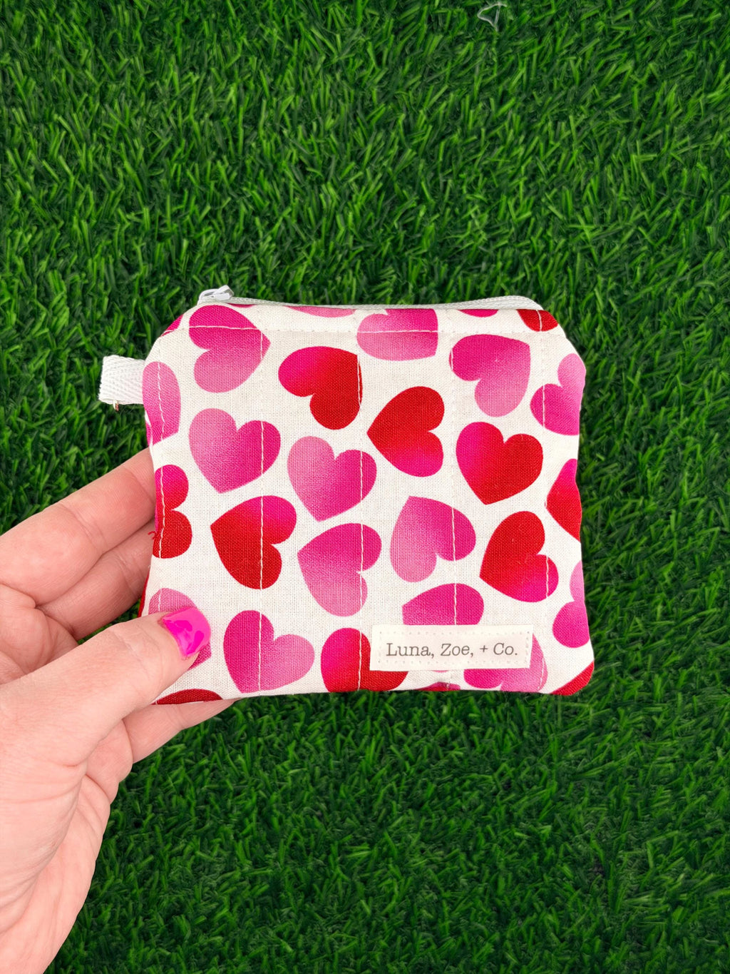 Faded Hearts Quilted Wallet
