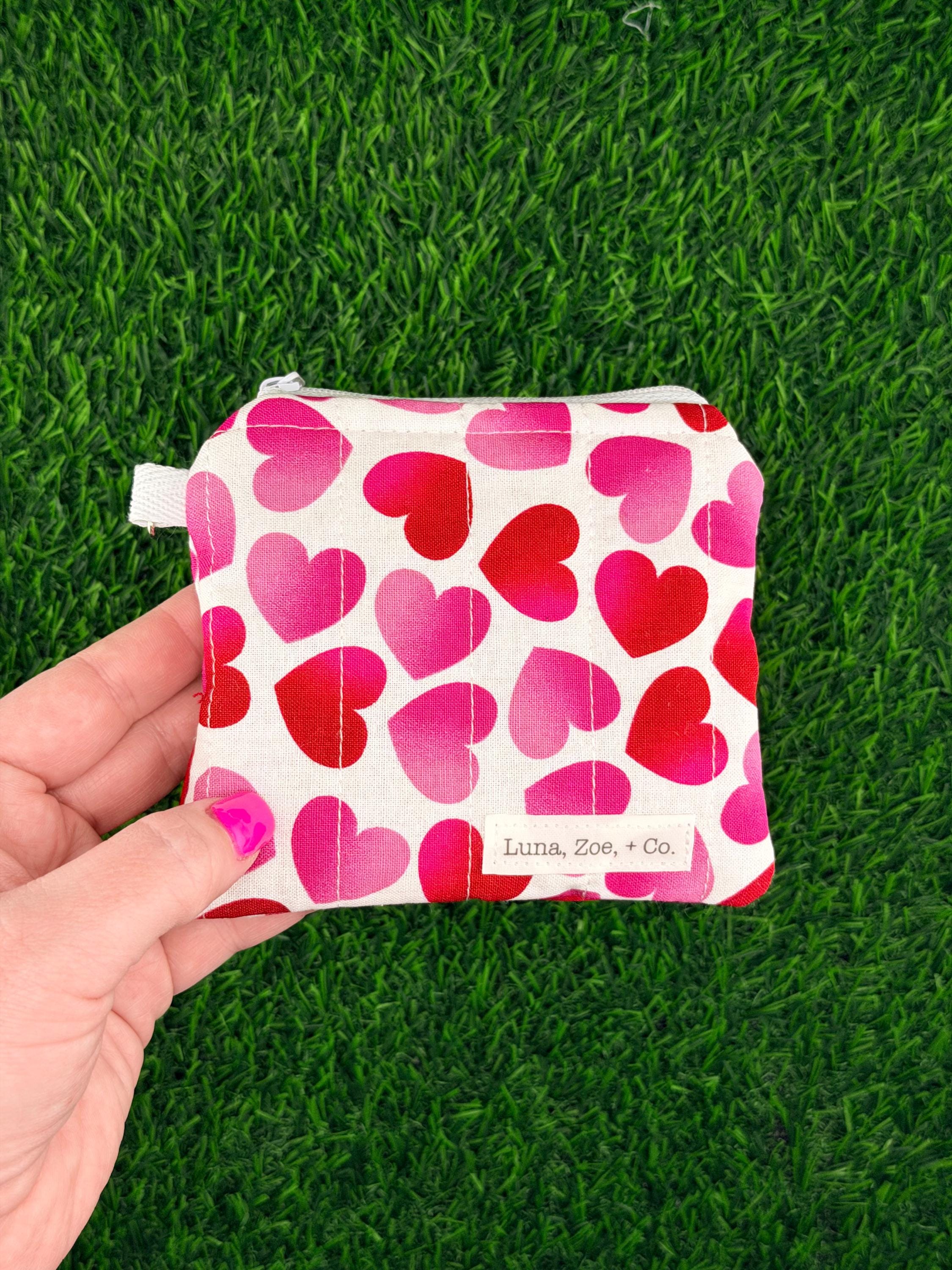 Faded Hearts Quilted Wallet