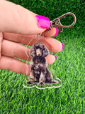 Standard Poodle Dog Keychain