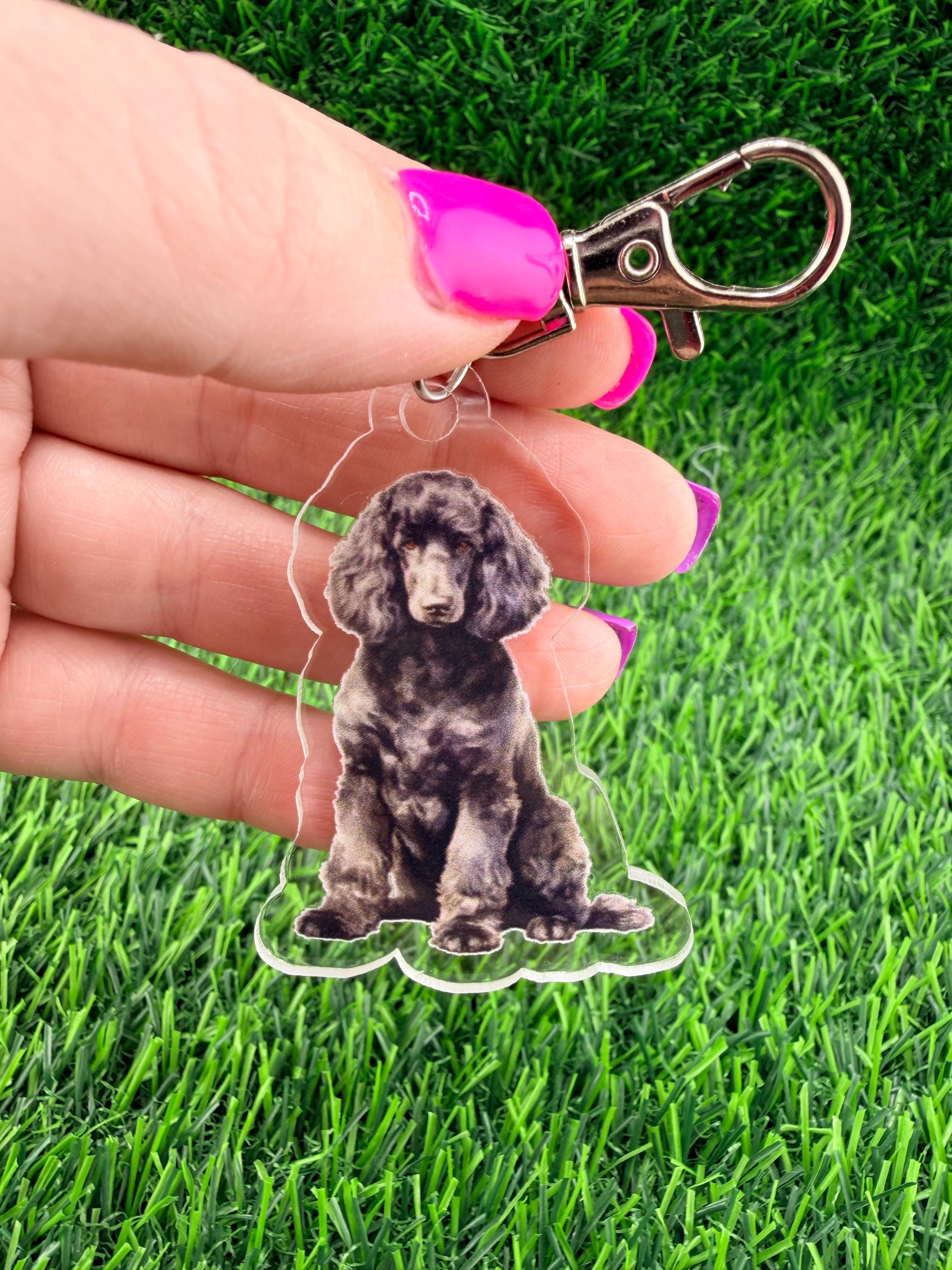 Standard Poodle Dog Keychain