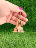 Afghan Hound Dog Keychain