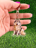 Alaskan Malamute Dog Keychain