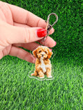 Cavapoo Dog Keychain