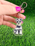 Miniature Schnauzer Dog Keychain