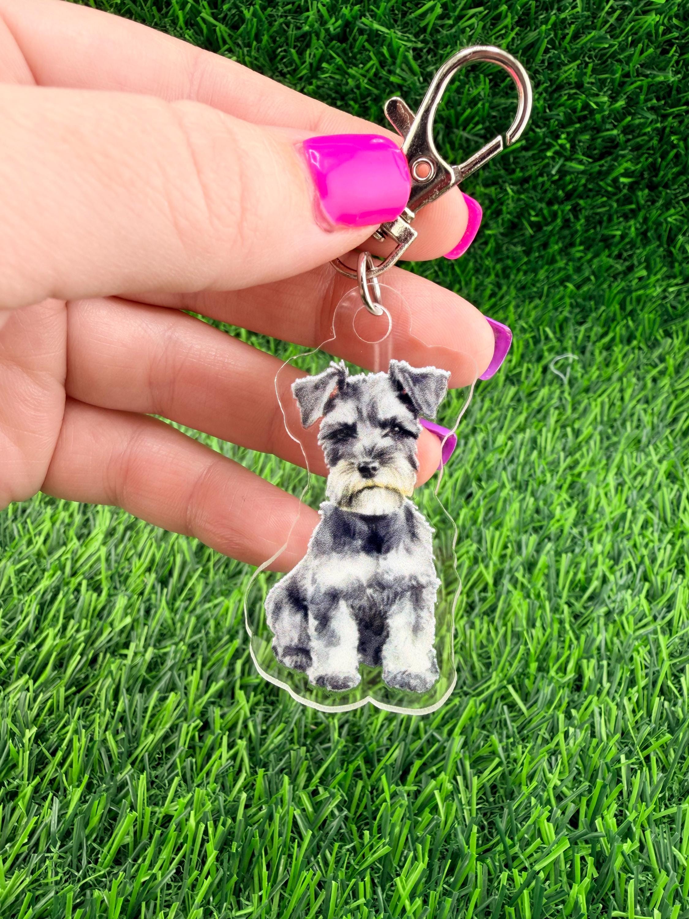 Miniature Schnauzer Dog Keychain