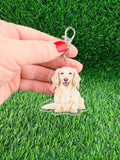 Long Haired Dachshund Cream Dog Breed Keychain