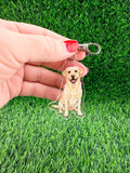 Labrador Retriever Champagne Lab Dog Keychain