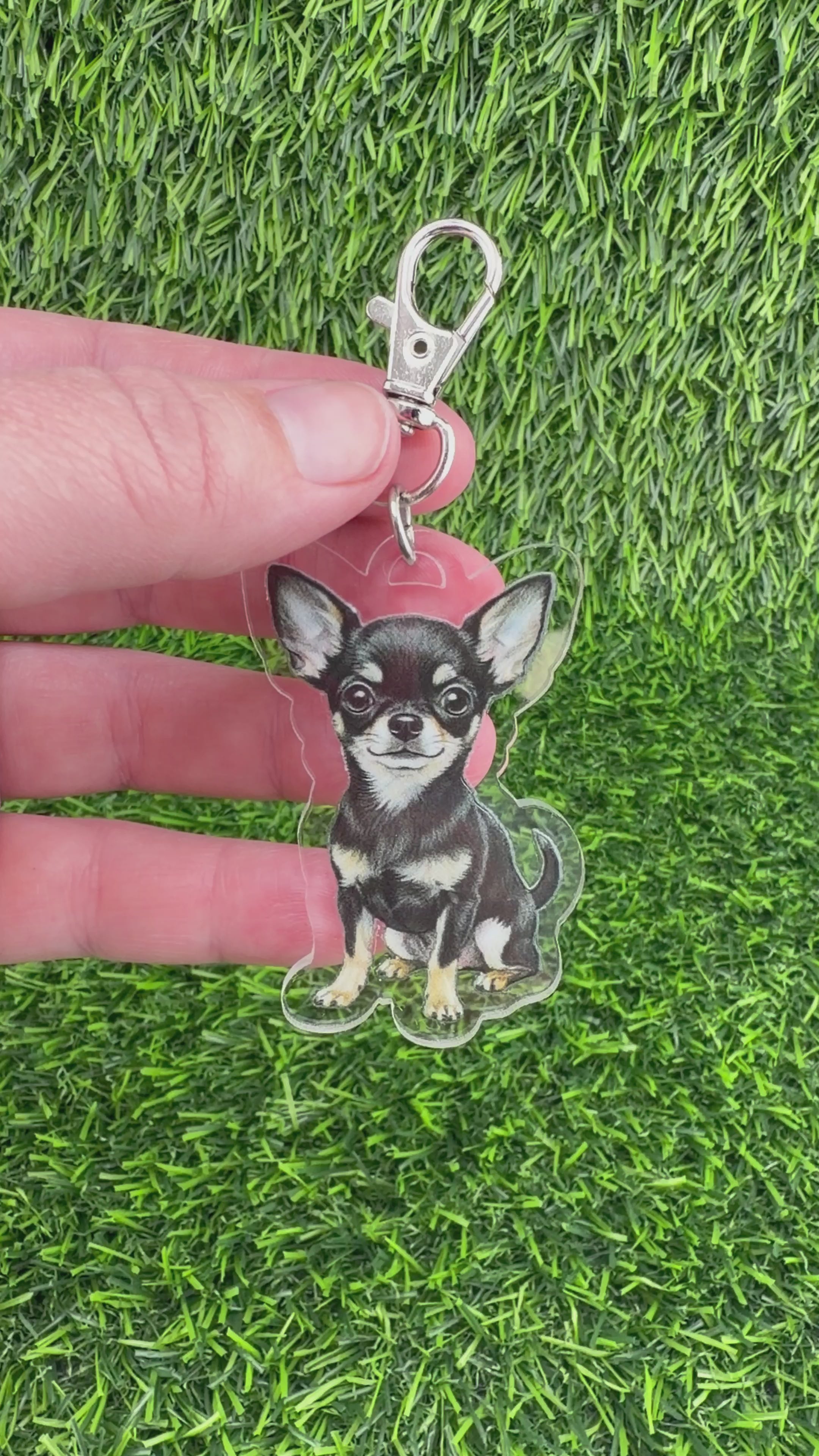 Chihuahua Black Keychain