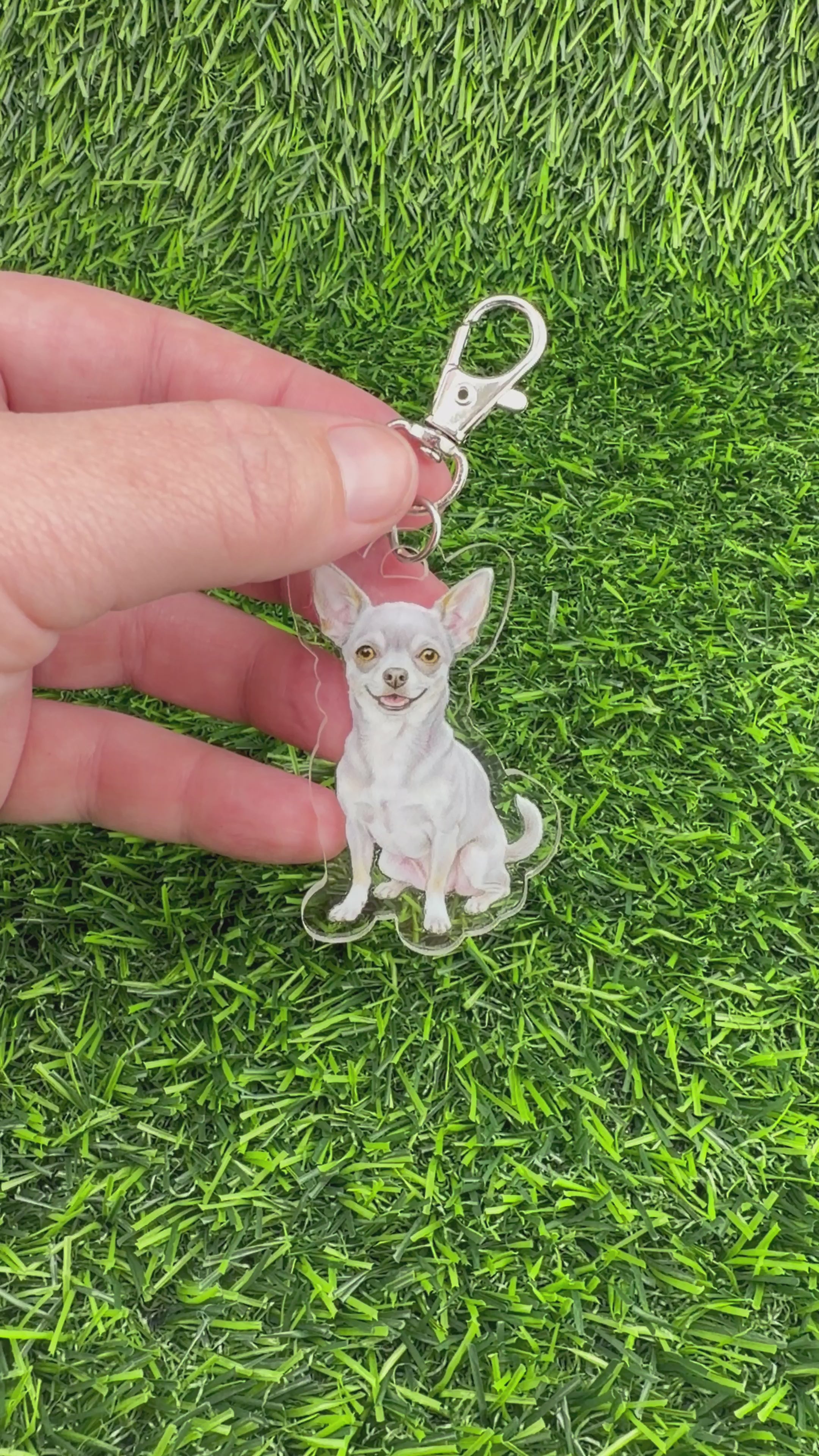 Chihuahua Lilac Keychain