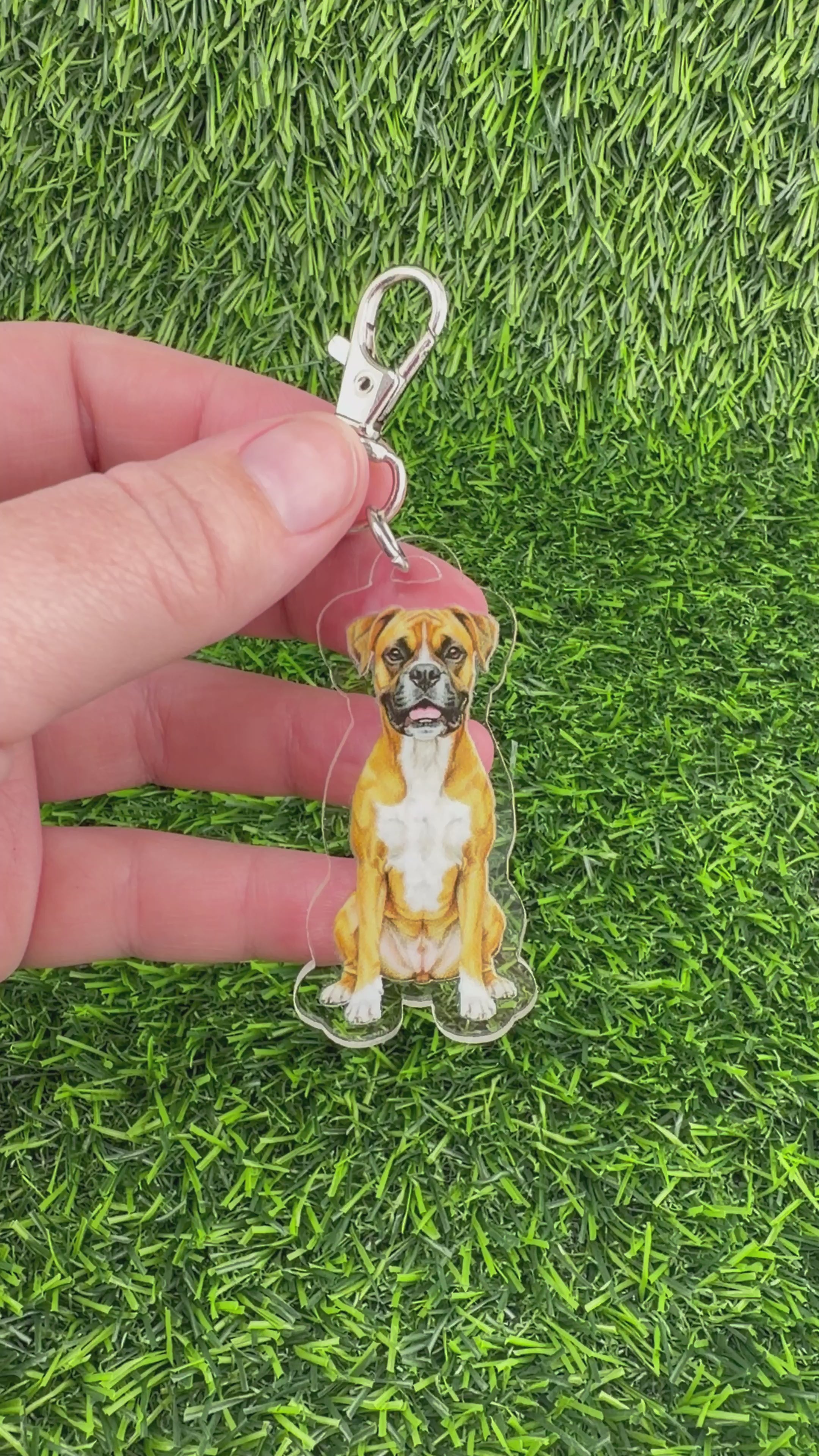 Boxer Tan Keychain