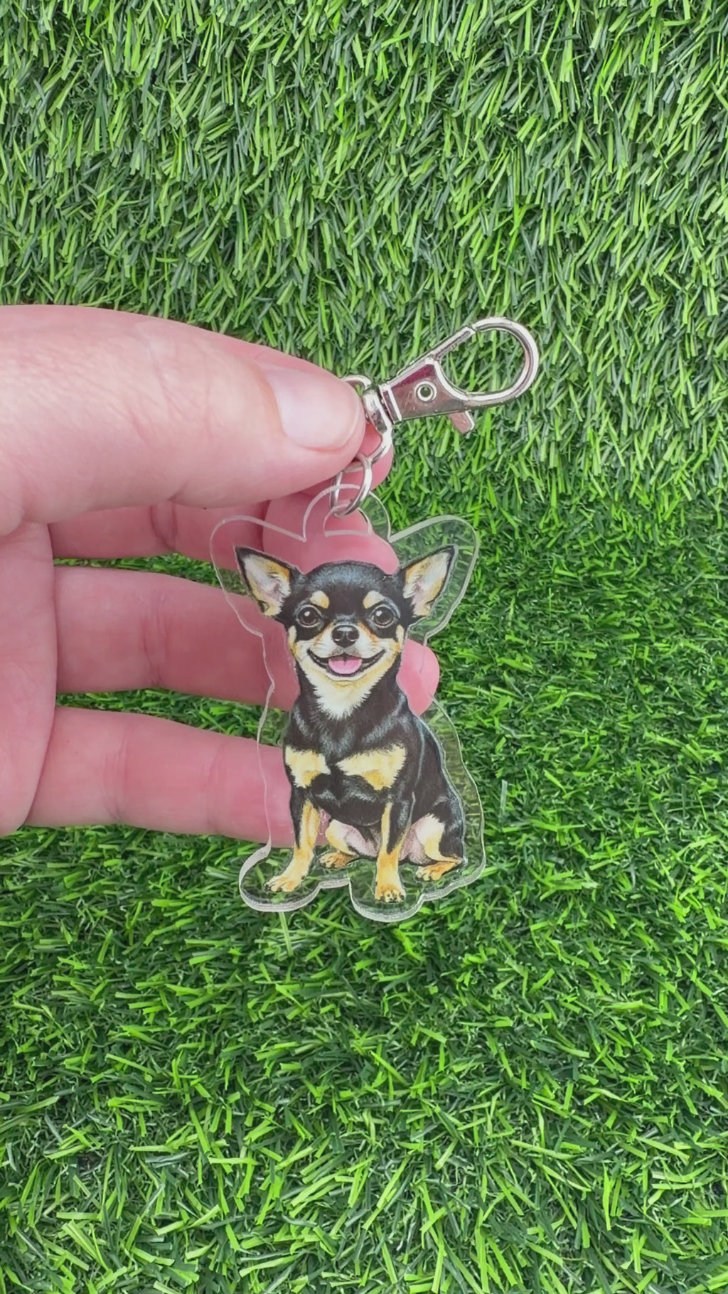 Chihuahua Black and Tan Keychain