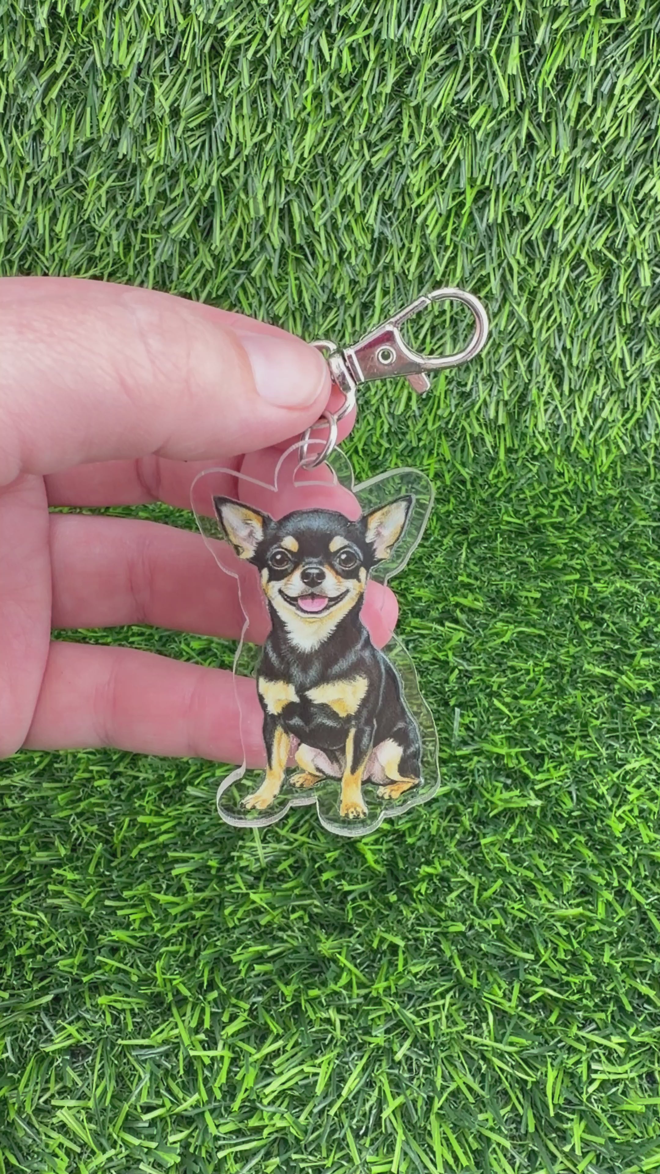 Chihuahua Black and Tan Keychain