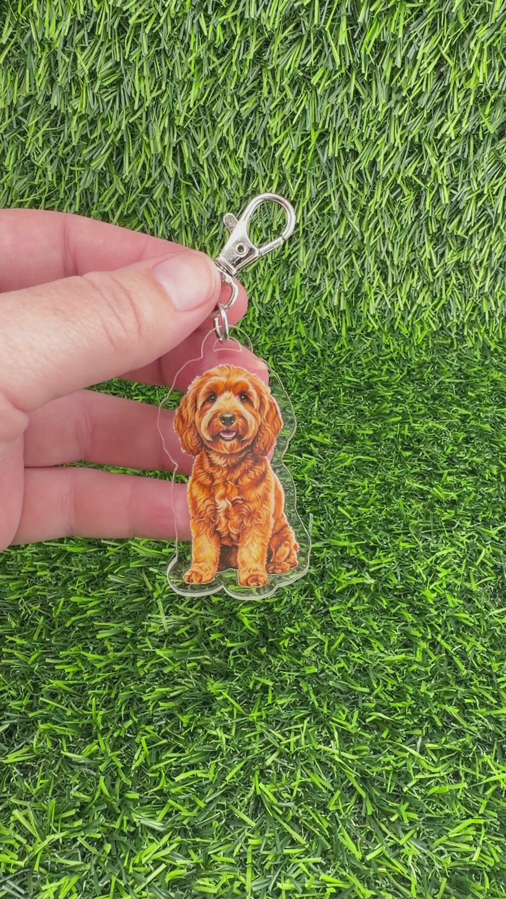 Cavapoo Red Keychain