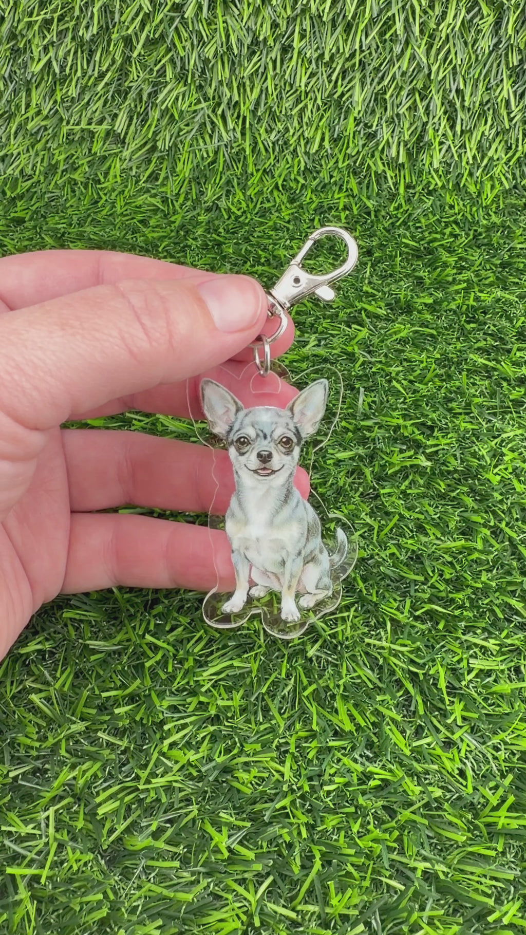 Chihuahua Merle Keychain