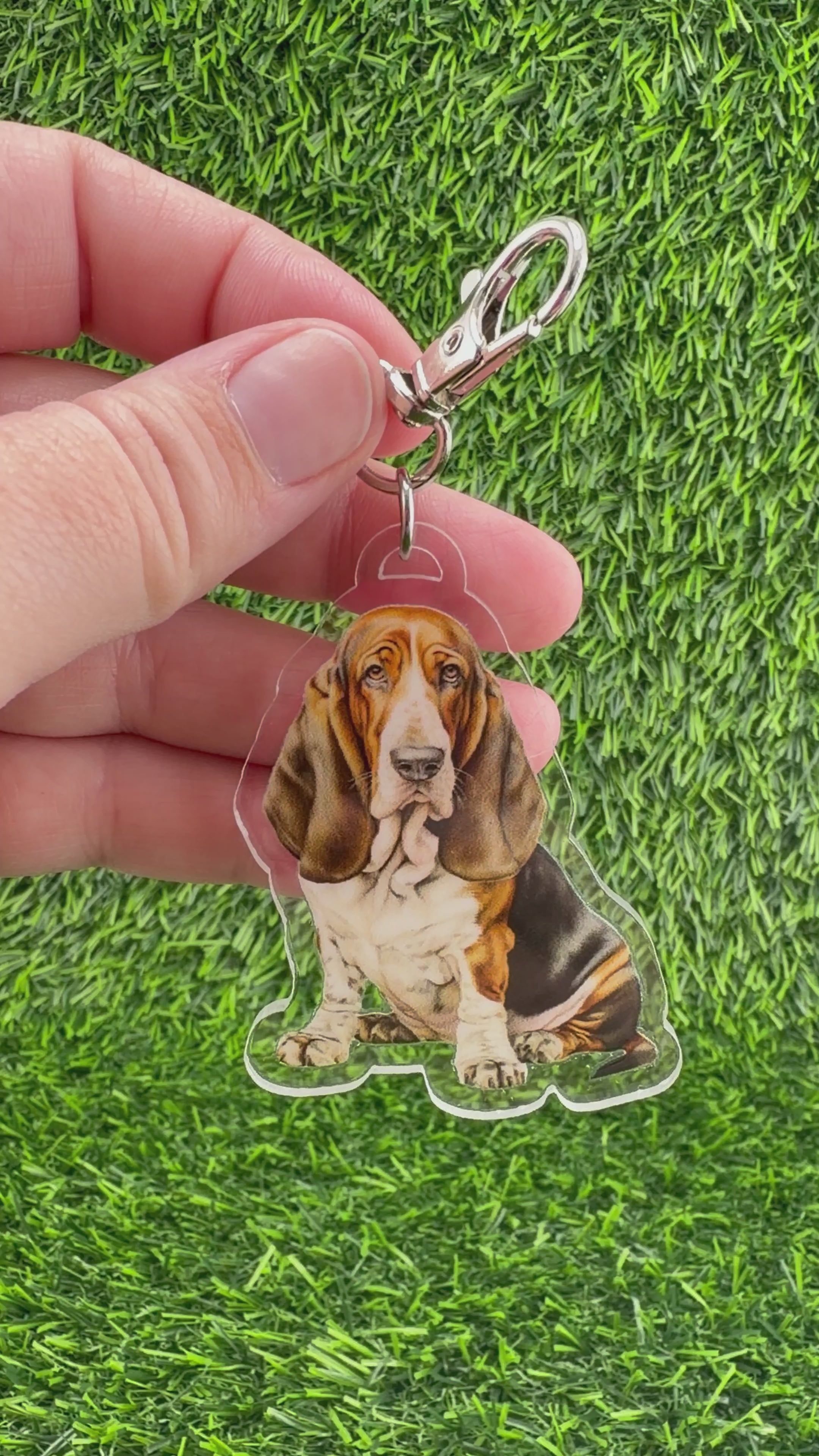 Basset Hound Keychain