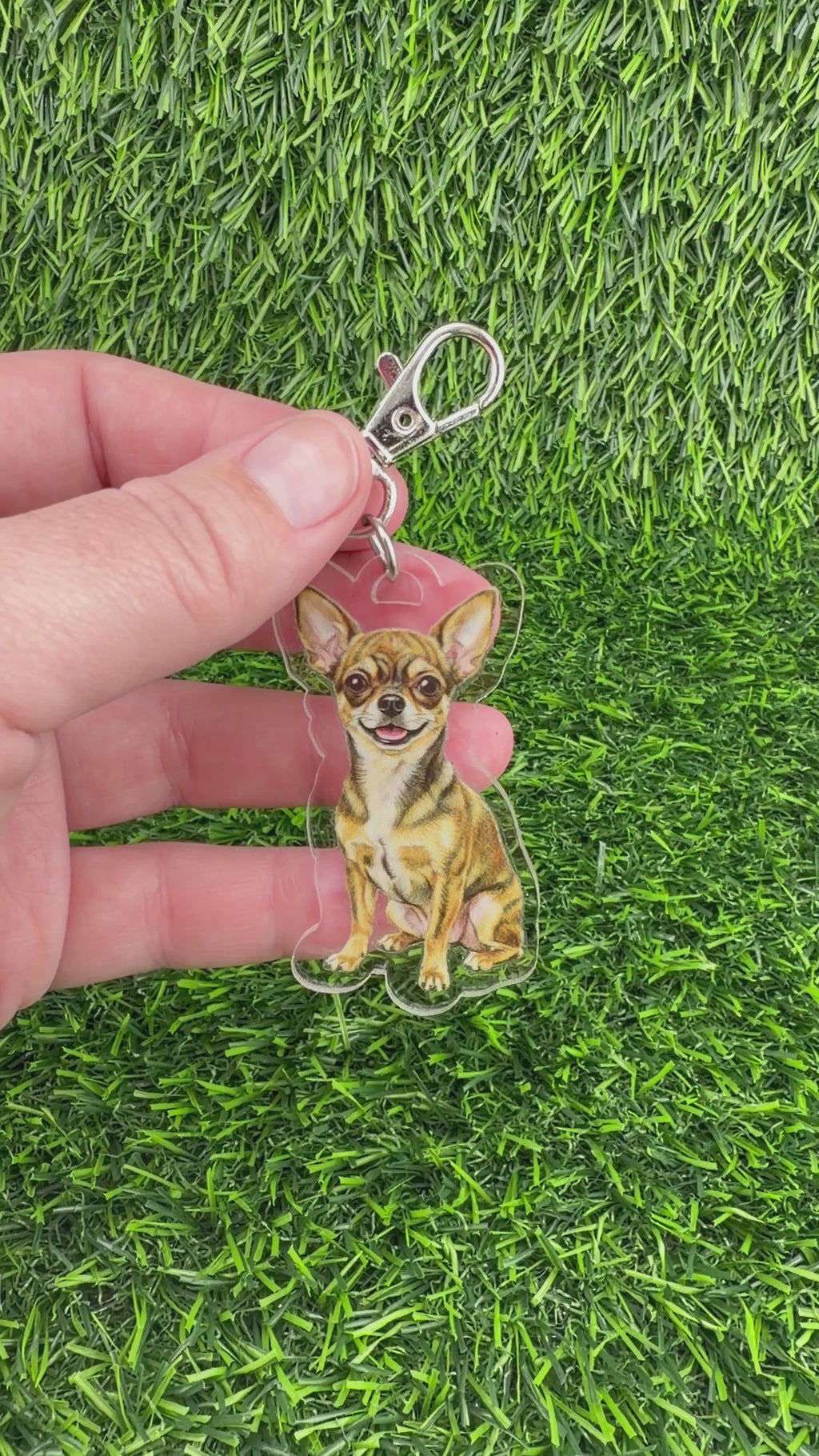 Chihuahua Brindle Keychain