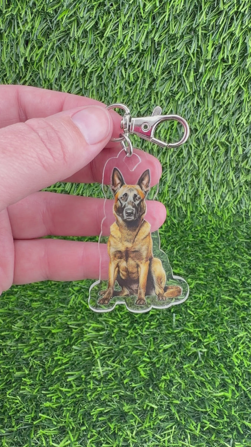 Belgian Malinois Sable Keychain